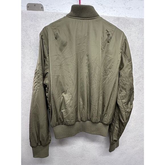 Pacsun‎ Bomber Jacket Mens Medium Army Green Casual Military - Picture 9 of 9